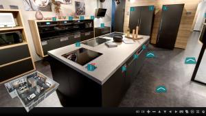 3D Rendering Architektur einer modernen Küche